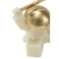 Estatuilla de samurai en resina beige 19x8x18 cm