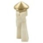 Statuetta di samurai in resina beige 34x12x30 cm