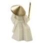 Statuette samouraï en résine beige 14x9x24.5 cm