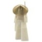 Estatuilla de samurai en resina beige 14x9x24,5 cm