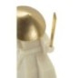 Statuette samouraï en résine beige 14x9x24.5 cm