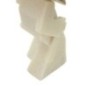 Statuette samouraï en résine beige 14x9x24.5 cm