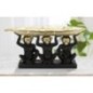Vassoio tascabile Monkey in resina nera e oro 43x15,7x20 cm
