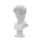 Busto romano in resina bianca 21,5x14,5x34 cm