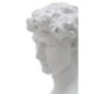 Busto romano in resina bianca 21,5x14,5x34 cm