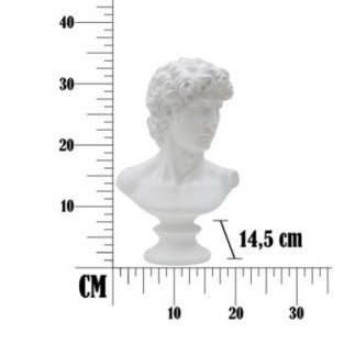 Busto romano in resina bianca 21,5x14,5x34 cm