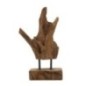 Objet décoratif en bois marron 20x11x34 cm - Pièce unique
