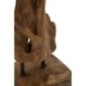 Objet décoratif en bois marron 20x11x34 cm - Pièce unique