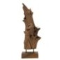 Objeto decorativo en madera marrón 23x27x64 cm - Pieza única