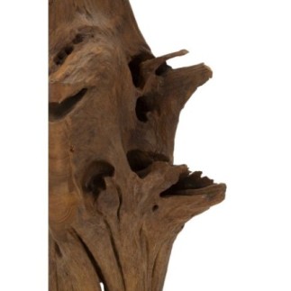 Objeto decorativo en madera marrón 23x27x64 cm - Pieza única
