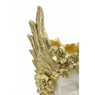 Sculpture Athena en résine blanche 17.5x17x38 cm