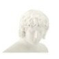 Busto masculino em resina branca, 18,2 x 12,8 x 25 cm