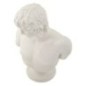 Busto masculino em resina branca, 18,2 x 12,8 x 25 cm