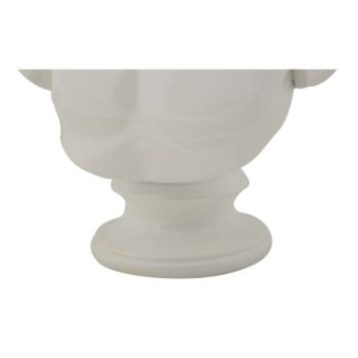 Busto masculino em resina branca, 18,2 x 12,8 x 25 cm