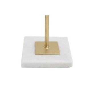 Cubo scultura in metallo dorato 16x18x52,5 cm