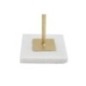 Cubo scultura in metallo dorato 16x18x52,5 cm