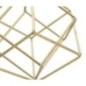 Cubo scultura in metallo dorato 16x18x52,5 cm