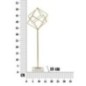 Escultura cubo de metal dorado 16x18x52,5 cm