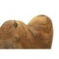 Cuore su piede in teak marrone 20x12x37 cm - Pezzo unico