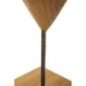 Cuore su piede in teak marrone 20x12x37 cm - Pezzo unico