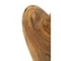 Cuore su piede in teak marrone 20x12x37 cm - Pezzo unico