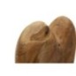 Cuore su piede in teak marrone 25x12x45 cm - Pezzo unico