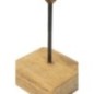 Cuore su piede in teak marrone 25x12x45 cm - Pezzo unico