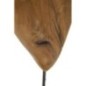 Cuore su piede in teak marrone 25x12x45 cm - Pezzo unico
