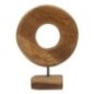 Círculo com base em teca castanha, 20 x 10 x 28 cm - Peça única Círculo com base em teca castanha, 20 x 10 x 28 cm - Peça única