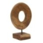 Cercle sur pied en teck marron 20x10x28 cm - Pièce unique
