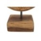 Círculo com base em teca castanha, 20 x 10 x 28 cm - Peça única Círculo com base em teca castanha, 20 x 10 x 28 cm - Peça única
