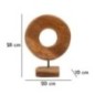 Cercle sur pied en teck marron 20x10x28 cm - Pièce unique