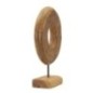 Círculo com base em teca castanha, 28 x 10 x 38 cm - Peça única Círculo com base em teca castanha, 28 x 10 x 38 cm - Peça única