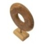 Círculo com base em teca castanha, 28 x 10 x 38 cm - Peça única Círculo com base em teca castanha, 28 x 10 x 38 cm - Peça única