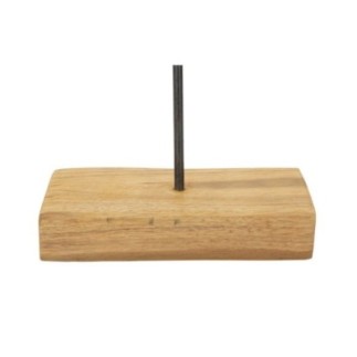 Círculo com base em teca castanha, 35 x 10 x 58 cm - Peça única