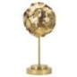 Sfera decorativa su base in metallo dorato 19,5x40,5 cm