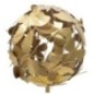 Sfera decorativa su base in metallo dorato 19,5x40,5 cm