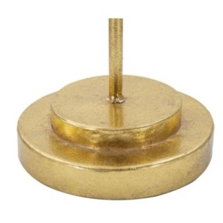 Sfera decorativa su base in metallo dorato 19,5x40,5 cm