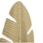 Folha decorativa sobre base de metal dourado 10x10x34 cm Folha decorativa sobre base de metal dourado 10x10x34 cm