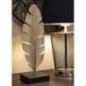 Foglia decorativa su base in metallo dorato 10x10x34 cm
