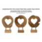 Cuore intagliato in teak marrone 20x10x28 cm - Pezzo unico