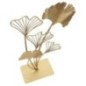 Escultura de hoja en metal dorado 26x11,5x44,5 cm