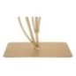 Scultura di foglie in metallo dorato 26x11,5x44,5 cm