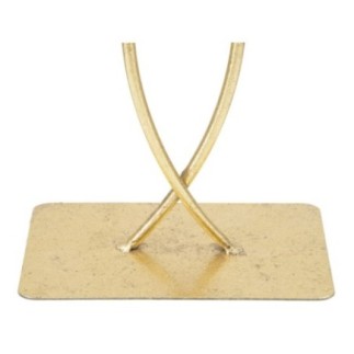 Sculpture de feuilles en métal doré 25x8.5x35 cm