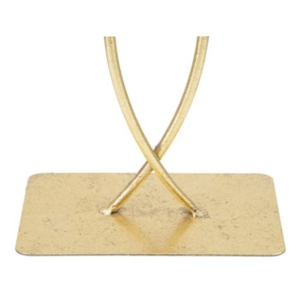 Sculpture de feuilles en métal doré 25x8.5x35 cm