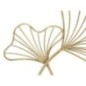 Sculpture de feuilles en métal doré 25x8.5x35 cm