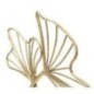 Sculpture de feuilles en métal doré 25x8.5x35 cm