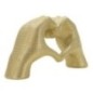 Sculpture en forme de cœur en résine doré 25x7.5x13.5 cm