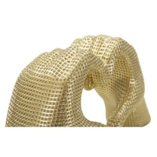 Sculpture en forme de cœur en résine doré 25x7.5x13.5 cm