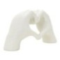 Sculpture en forme de cœur en résine blanche 25x7.5x13.5 cm
